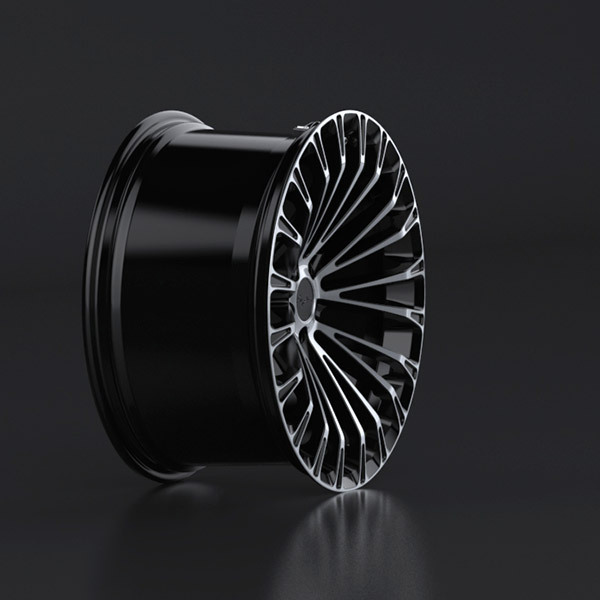 Breyton Race LS 2 22" 9J ET30 + 11,5J ET30 5x120 Matt Black Polished Face - obrazek 3