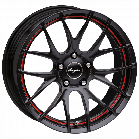 Breyton Race GTS-R 17" 7J ET40 4x100 Matt Black with Red Undercut - obrazek 2