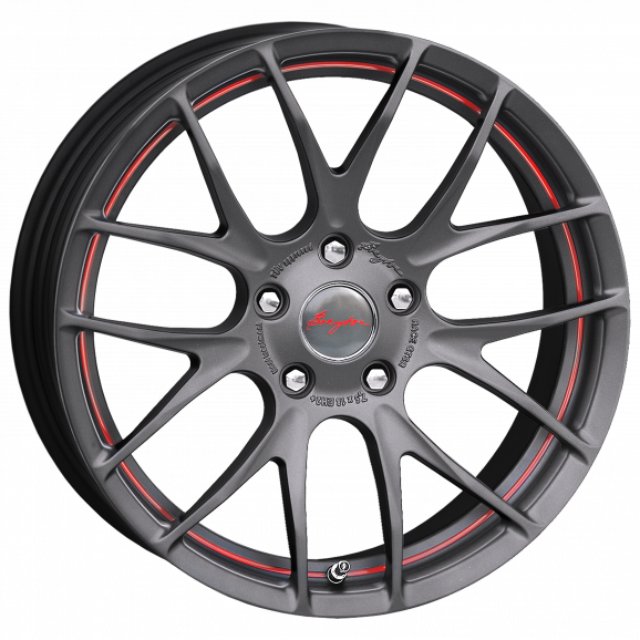 Breyton Race GTS-R 18" 7,5J ET48 5x112 Matt Gun with Red Undercut - obrazek 2