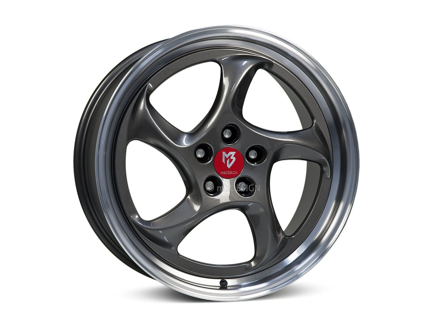 mbDesign Turbo 19" 9,5J ET38 5x120 Grey Shiny Polish - obrazek 2