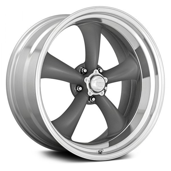 American Racing VN215 15" 8J ET-18 5x127 Gray with Machined Lip - obrazek 2