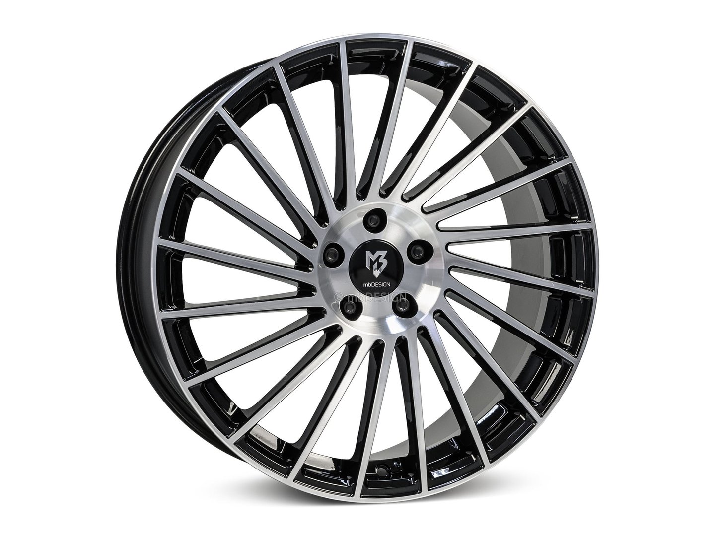 mbDesign VR3 19" 8,5J ET45 5x108 Black Shiny Polish - obrazek 2