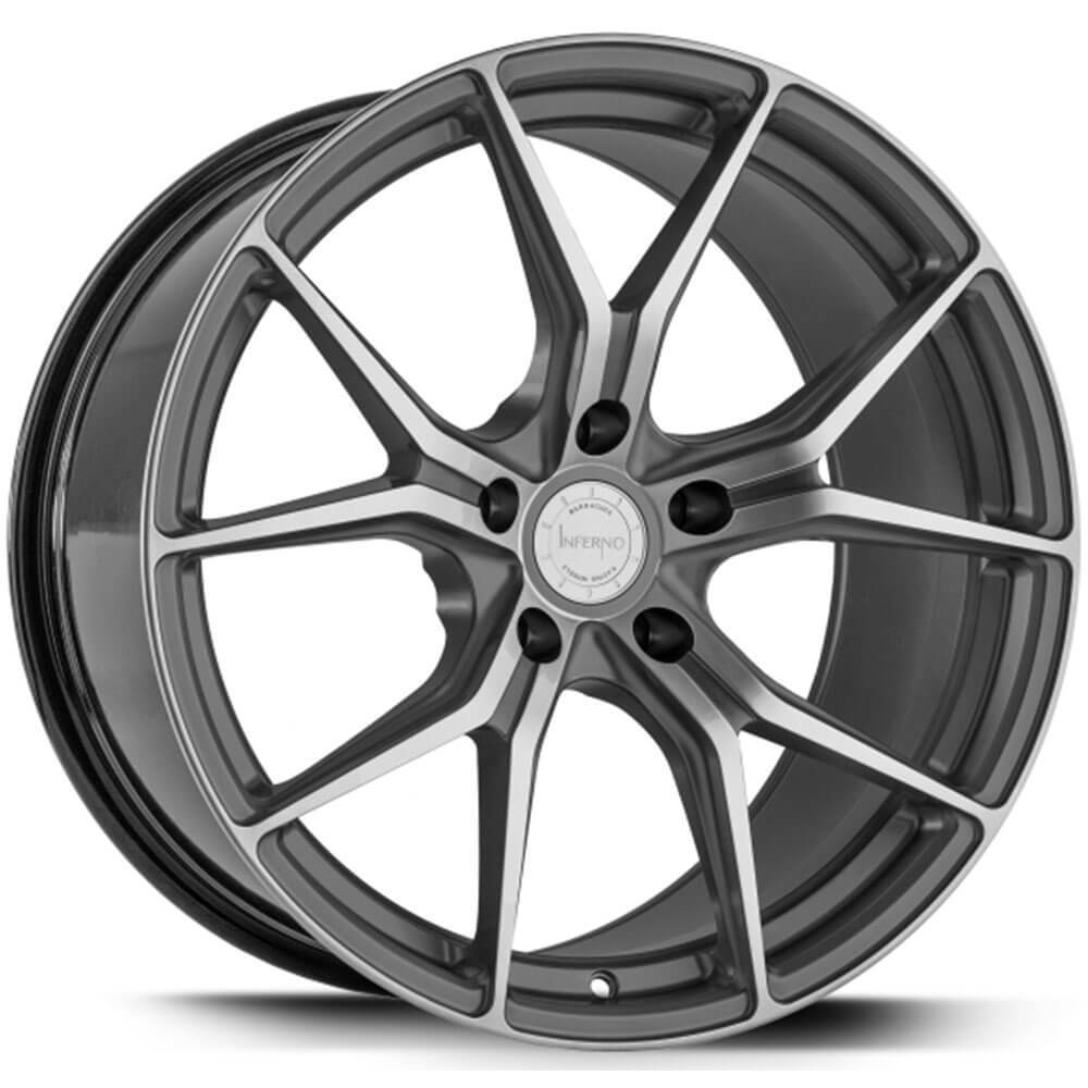 Barracuda Inferno 19" 8,5J ET45 + 9,5J ET45 5x112 Higloss Gunmetal Polished - obrazek 2