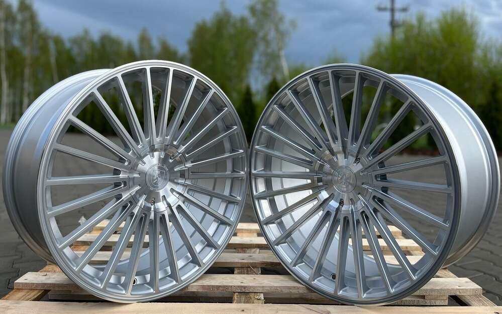 AXE EX50 20" 10J ET35 5x108-6x120 Gloss Silver Polished