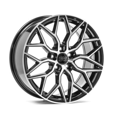 1AV ZX12 19" 9,5J ET40 5x108-5x120 Gloss Black & Polished