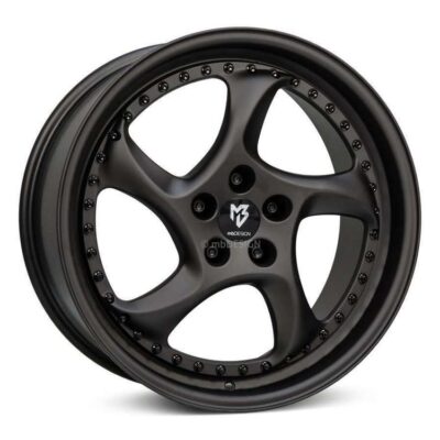 mbDesign Turbo S 19" 9,5J ET40 5x114,3 Schwarz Stumpfmatt