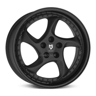 mbDesign Turbo S 19" 9J ET42 5x112 Schwarz Stumpfmatt Glanzschwarz