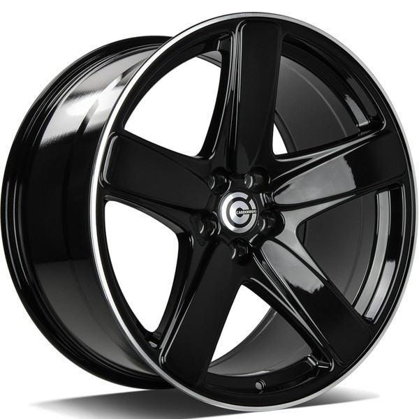Carbonado Champion 20" 9J ET26 + 10J ET19 5x112 Black Glossy Lip Polished