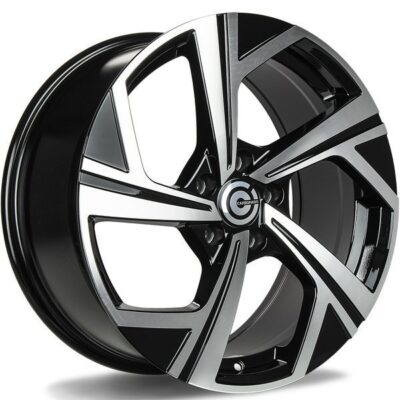 Carbonado Cooper 18" 8J ET45 5x112 Black Front Polished