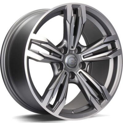 Carbonado Dynamite 17" 8J ET30 5x120 Matt Anthracite Front Polished