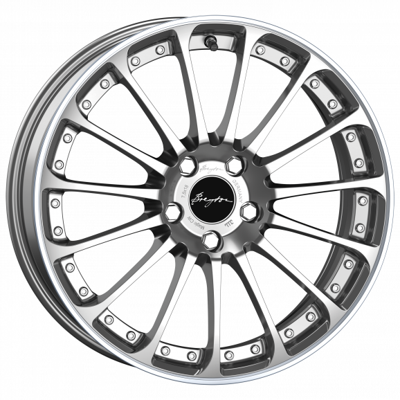 Breyton Magic CW 19" 8,5J ET52 5x112 Hyper Dark with Polished Lip