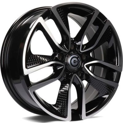 Carbonado Force 16" 6,5J ET40 5x114,3 Black Front Polished