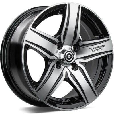 Carbonado GTR Sports 1 15" 6,5J ET35 4x98/4x100 Black Front Polished