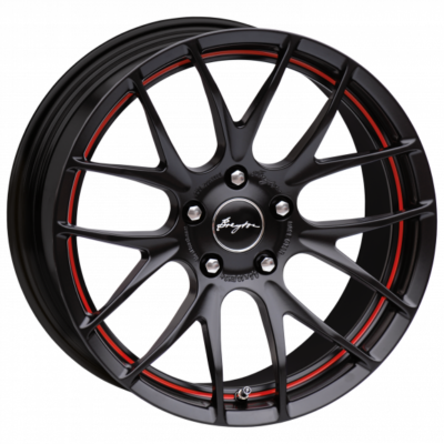 Breyton Race GTS-R 18" 7,5J ET45 + 8,5J ET48 5x120 Matt Black with Red Undercut