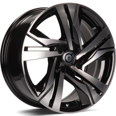 Carbonado Lens 16" 7J ET25 4x108 Black Front Polished