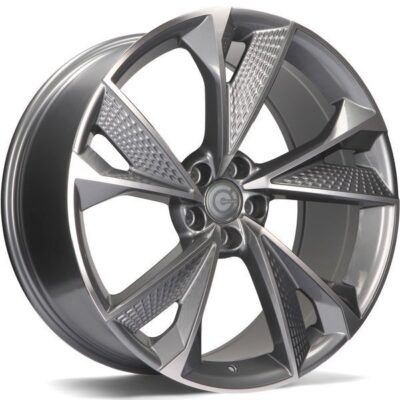 Carbonado Luxury 20" 9J ET30 5x112 Anthracite Front Polished