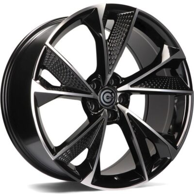 Carbonado Luxury 20" 9J ET30 5x112 Black Front Polished