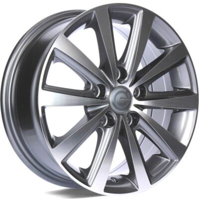 Carbonado Madrid 15" 6J ET38 5x112 Anthracite Front Polished