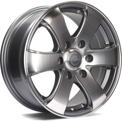 Carbonado Mammuth 16" 7J ET50 6x130 Anthracite Front Polished