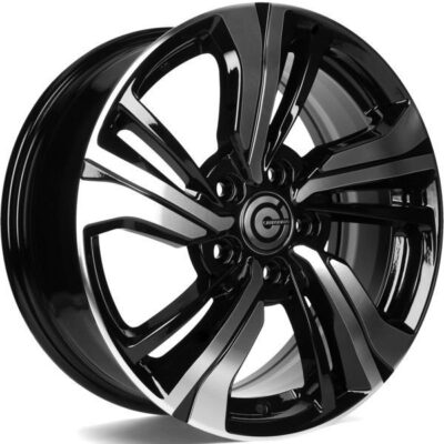 Carbonado Monk 17" 7J ET45 5x114,3 Black Front Polished