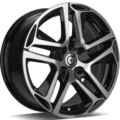 Carbonado Nice 17" 7,5J ET45 5x108 Black Front Polished