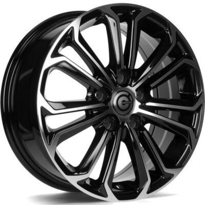 Carbonado Panther 16" 6,5J ET45 5x108 Black Front Polished