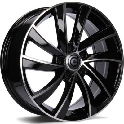 Carbonado Prague 16" 6,5J ET43 5x112 Black Front Polished
