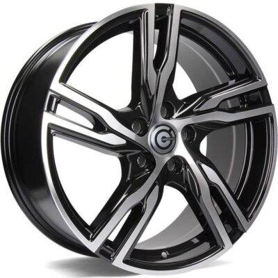 Carbonado Punch 18" 8J ET45 5x108 Black Front Polished