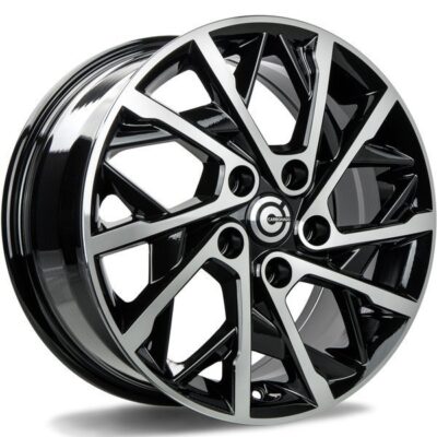 Carbonado Rain 16" 6,5J ET48 5x114,3 Black Front Polished