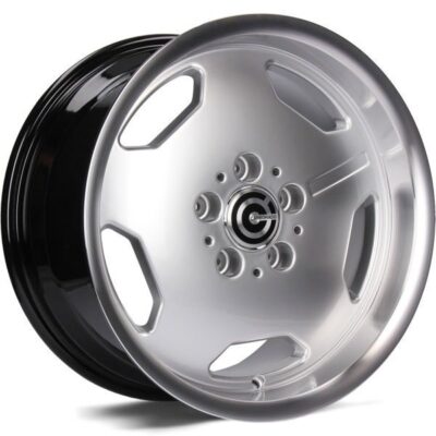 Carbonado Retro 17" 9J ET35 5x112 Diamond Hyper Silver Lip Polished