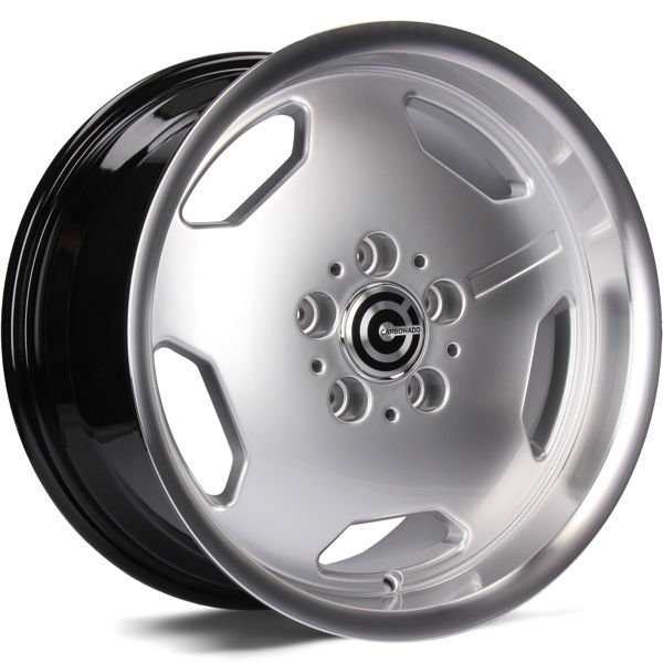 Carbonado Retro 17" 9J ET35 5x112 Diamond Hyper Silver Lip Polished