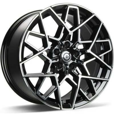 Carbonado Shield 18" 8J ET30 5x112 Black Front Polished