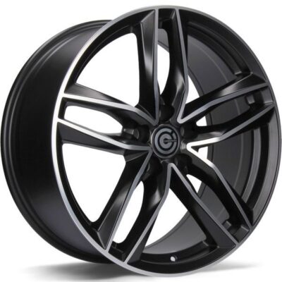 Carbonado Style 20" 9J ET35 5x112 Matt Black Front Polished