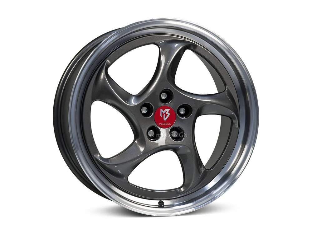 mbDesign Turbo 19" 9,5J ET40 5x108 Grey Shiny Polish