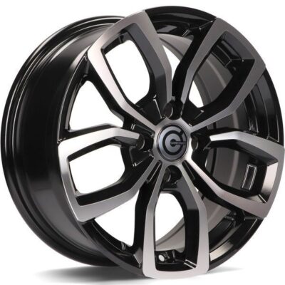 Carbonado Tape 15" 6,5J ET38 4x100 Black Front Polished