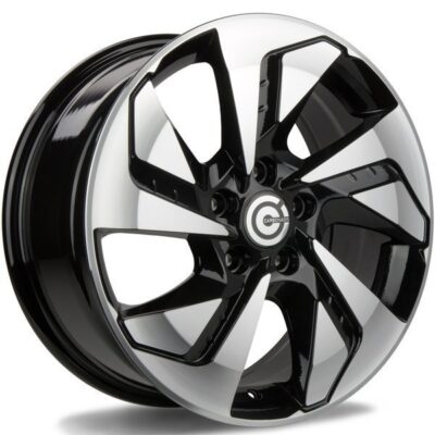 Carbonado Tsunami 17" 7J ET45 5x114,3 Black Front Polished