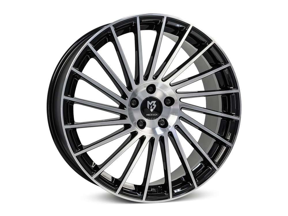 mbDesign VR3 19" 8,5J ET45 5x108 Black Shiny Polish