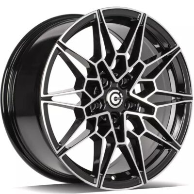 Carbonado Solid 18" 8J ET30 5x120 Black Front Polished