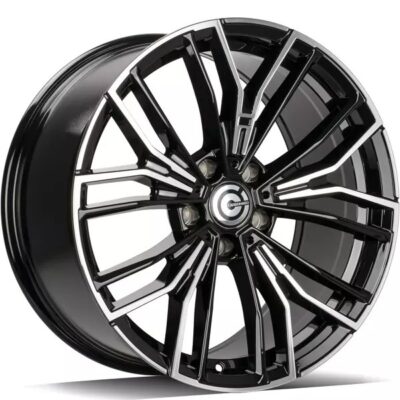 Carbonado Yankee 19" 8J ET28 + 9J ET35 5x112 Black Front Polished