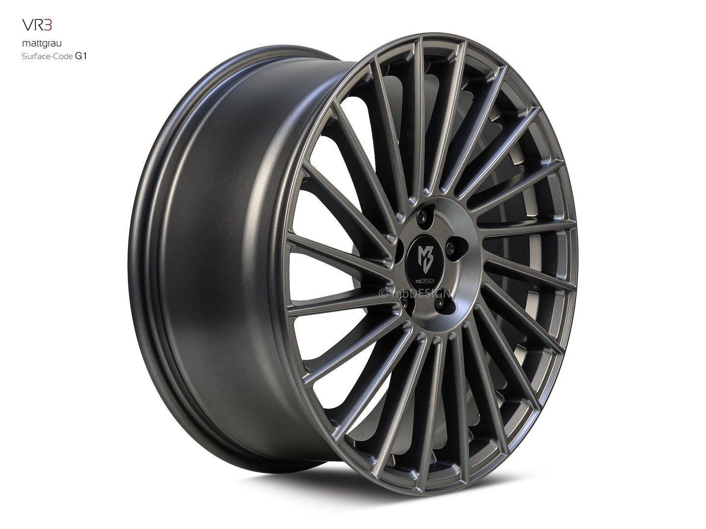 mbDesign VR3 19" 8,5J ET38 5x120 Matt Grey - obrazek 3