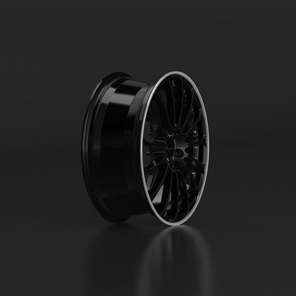 Breyton Magic CW 19" 8,5J ET35 5x112 Glossy Black with Polished Lip - obrazek 3