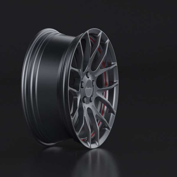 Breyton Race GTS-R 17" 7J ET48 5x112 Matt Gun with Red Undercut - obrazek 3