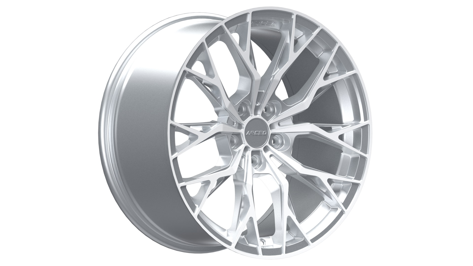 Arceo Roma 19" 8,5J ET35 + 9,5J ET42 5x114,3 Silver Diamond - obrazek 3