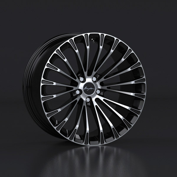 Breyton Race LS 2 22" 9J ET30 + 10J ET35 5x120 Matt Black Polished Face - obrazek 4