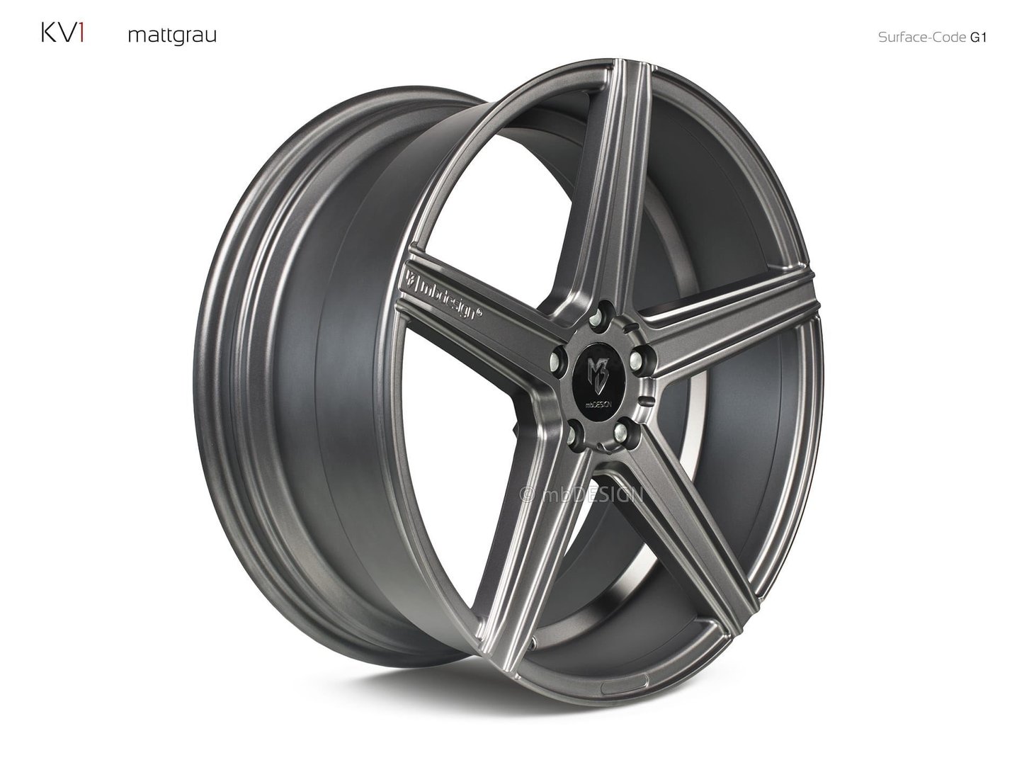 mbDesign KV1 20" 10,5J ET45 5x130 Matt Grey - obrazek 3