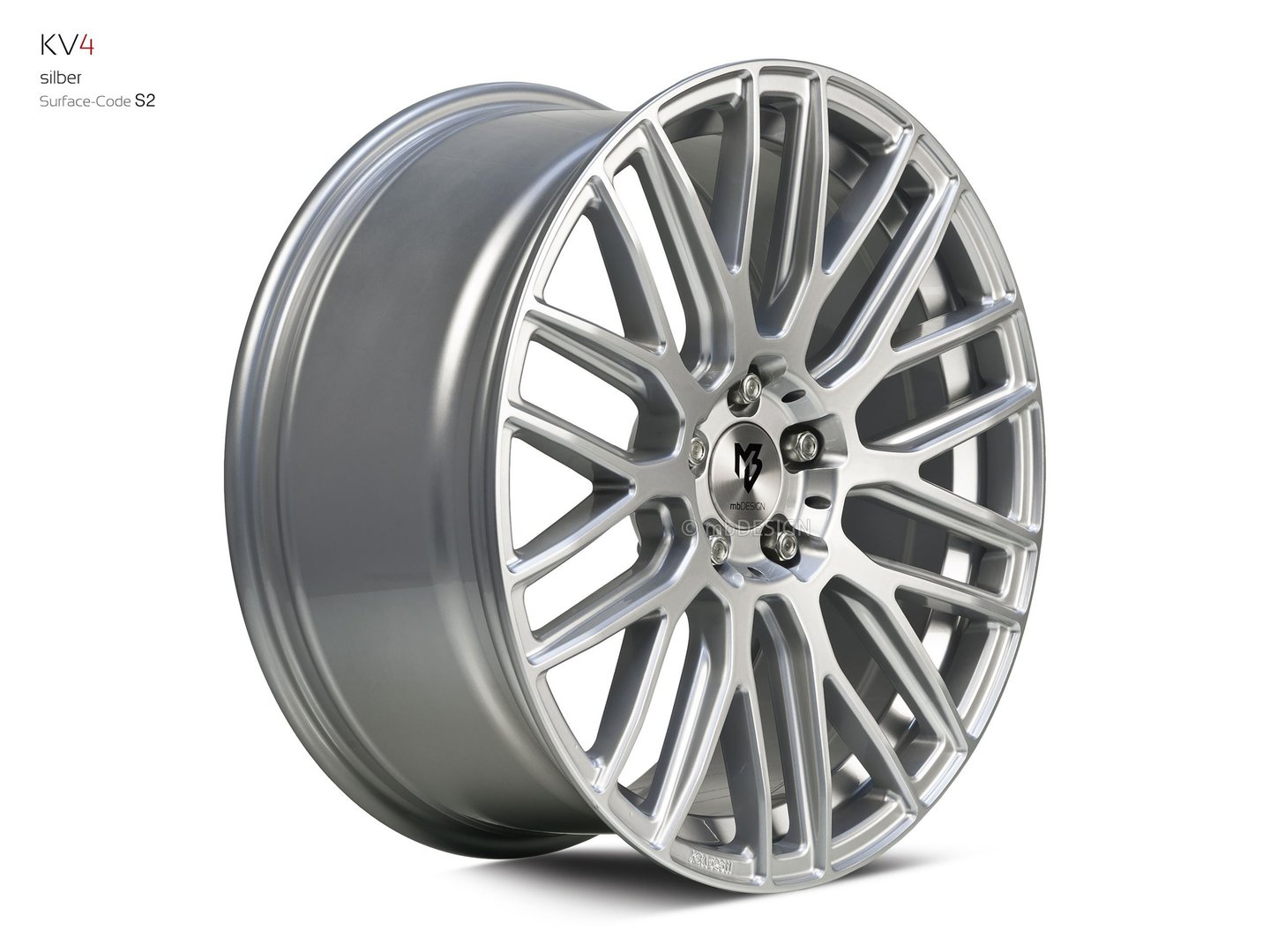 mbDesign KV4 20" 9J ET40 5x120 Silver - obrazek 3