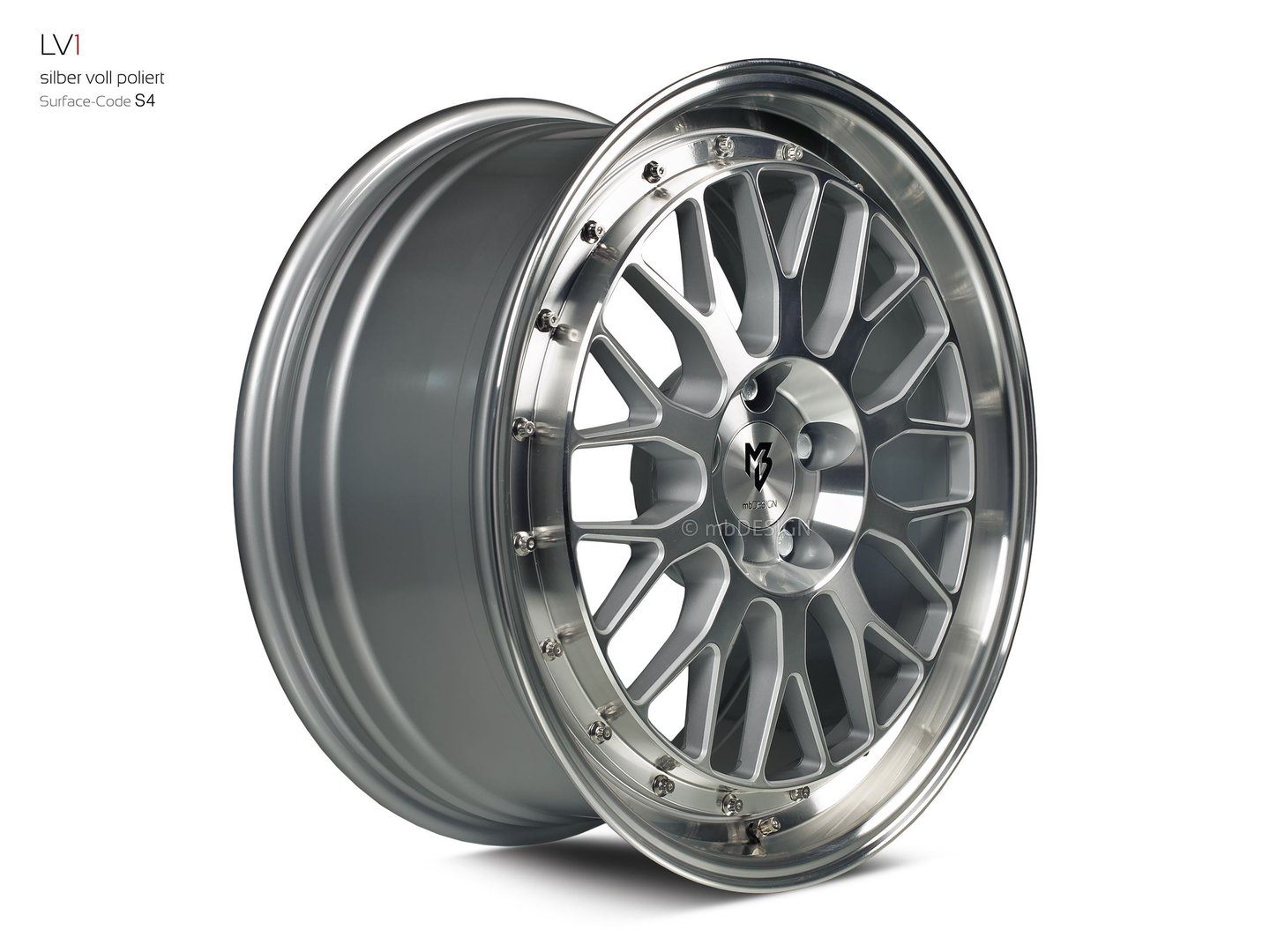mbDesign LV1 19" 8,5J ET35 5x110 Silver Polish - obrazek 3