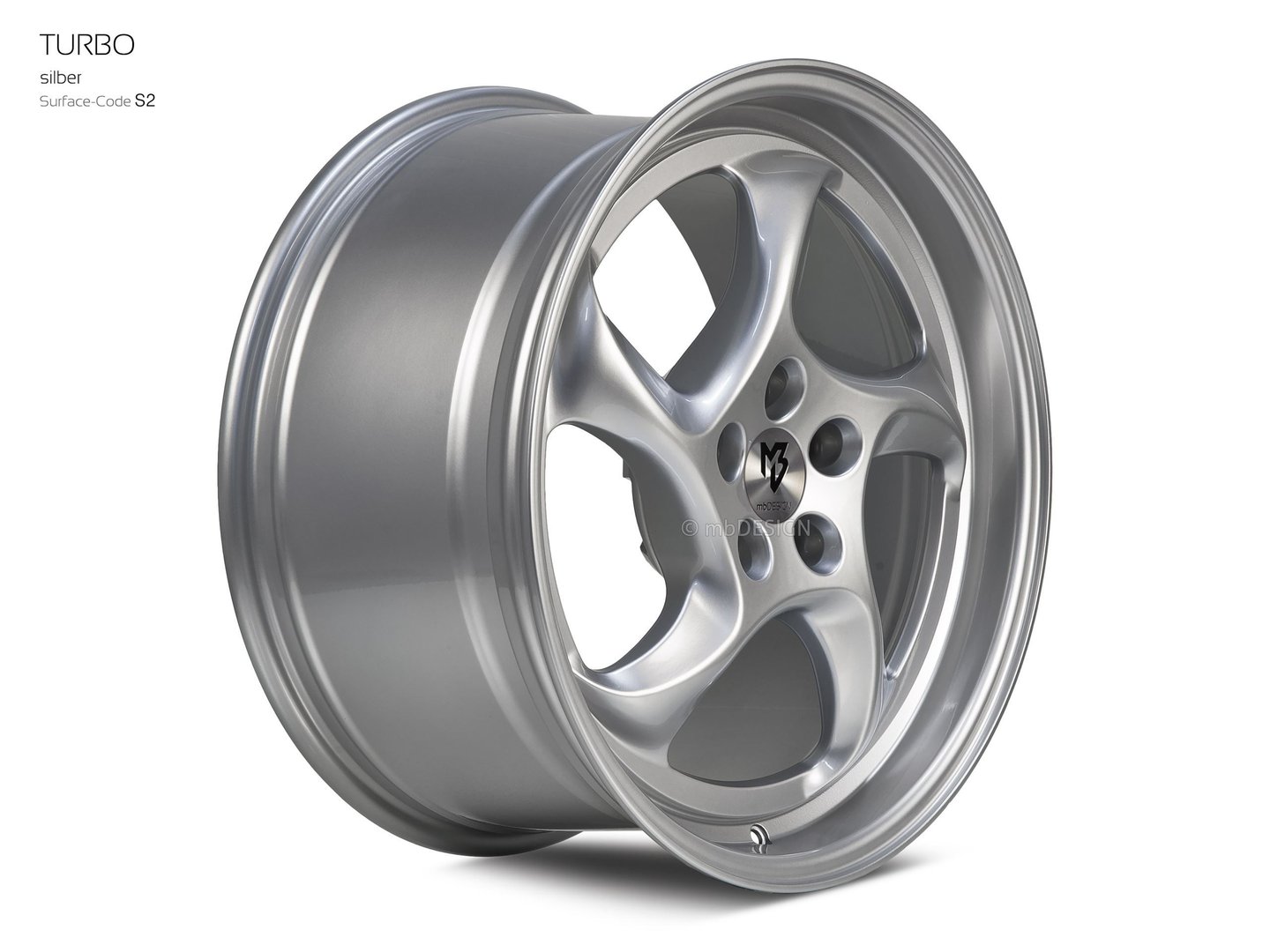 mbDesign Turbo 19" 8,5J ET45/ET50 5x112 Silver - obrazek 3