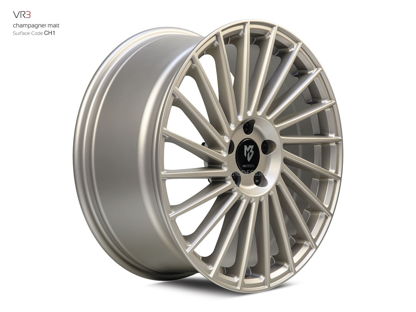 mbDesign VR3 18" 7,5J ET45 5x100 Champagne Matt - obrazek 3