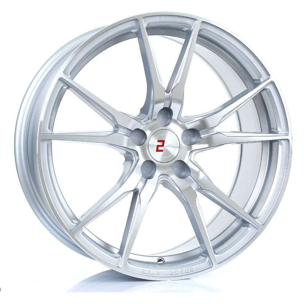2Forge ZF2 19" 8,5J ET15-ET45 5x100-5x130 Silver Polished Face